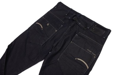 G-STAR RAW Męskie Granatowe Jeansy Spodnie Logo r. 34/32