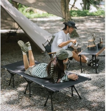 ТУРИСТИЧЕСКАЯ КРОВАТЬ, СКЛАДНОЙ СТУЛ, БОЛЬШОЙ, УДОБНЫЙ, С СУМКОЙ - СВЕТЛЫЙ