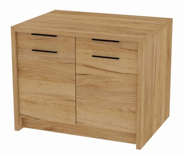 Wyspa kuchenna gotowa wyspa do kuchni z szafkami 100x80 cm dąb złoty