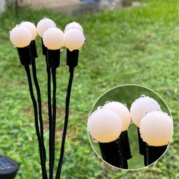 Набор из 2 шаров с шипами для садовых солнечных ламп, теплый белый