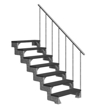 SCHODY ZEWNĘTRZNE DOLLE 100cm ANTRACYT H=154cm