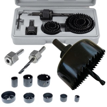 КОРОНКИ ДЛЯ ДЕРЕВА РЕЗЫ ДЛЯ ДЕРЕВА НАБОР КОРОНОК ДЛЯ ДЕРЕВА 19-64мм 11 шт.