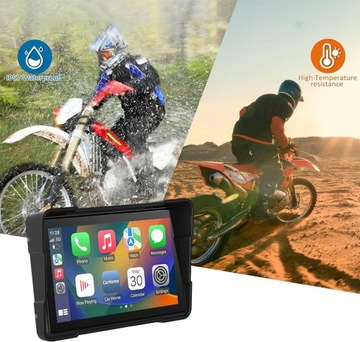 MOTOCYKLOWY REJESTRATOR WIDEO 2X KAMERY FULL HD CARPLAY/ANDROID AUTO