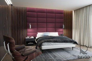 Мягкие стеновые панели, декоративное изголовье, 60х30