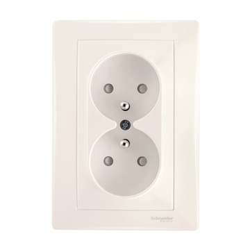 Gniazdo Elektryczne ścienne Schneider Electric beżowy kremowy SDN2800623