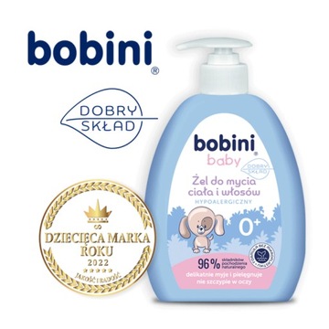 BOBINI BABY Гель для мытья тела и волос Пена для ванны для детей 3+3