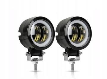 REFLEKTOR HALOGEN LAMPA LED CREE RING MOTOCYKL x2