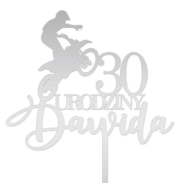 TOPPER MOTOR CROSS ENDURO TORT NAPIS IMIĘ SREBRNY