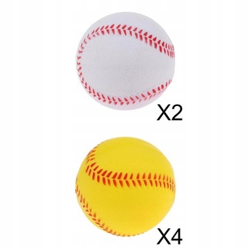 6 treningowych piłek baseballowych z PU