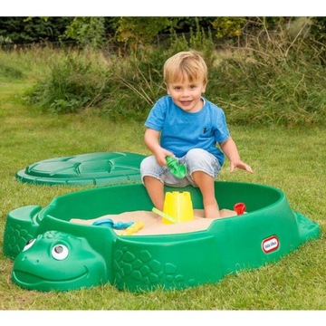 LITTLE TIKES GREEN GARDEN ПЕСОЧНИЦА С ЧЕРЕПАХАЮЩЕЙ КРЫШКОЙ 2 МЕСТА 1+