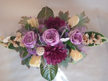 НАБОР искусственных цветов, головной убор и букет ПОСВЯЩЕНИЕ