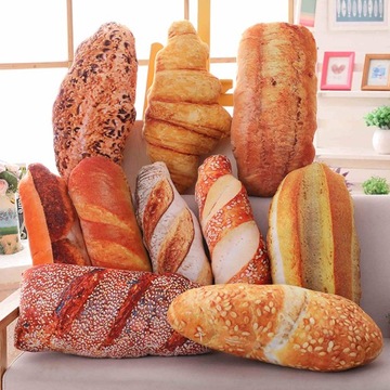 ПЛЮШЕВАЯ ПОДУШКА-ХЛЕБ С ПРУЖИНКАМИ, УКРАШЕНИЕ ИГРУШКИ