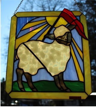 Baranek wielkanocny witraż, Ozdoba wielkanocna