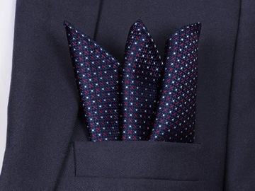 КАРМАН Квадратный + ГАЛСТУК Жаккардовая окантовка из МИКРОФИБРЫ K102