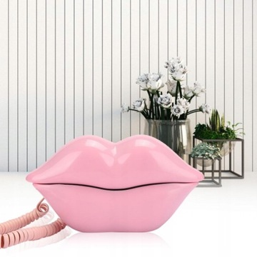 Проводной стационарный телефон Pink Lip