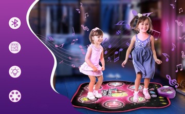 МУЗЫКАЛЬНЫЙ ТАНЦЕВАЛЬНЫЙ КОВРИК ДЛЯ ДЕТЕЙ ИНТЕРАКТИВНЫЙ LED BLUETOOTH 27× УРОВЕНЬ
