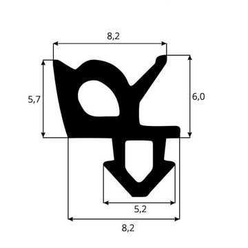 Uszczelka Okienna do Okien Okna Czarna PCV Czarna REHAU S-1387 - 300mb