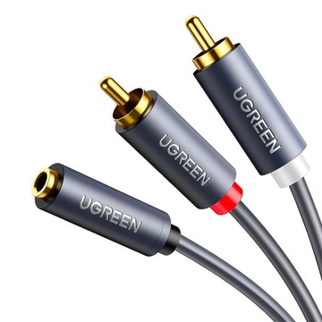 UGREEN KABEL AUDIO MINI JACK ŻEŃSKI 2RCA CINCH 25c