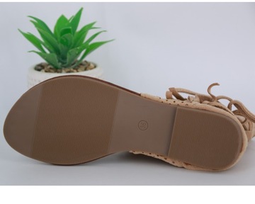 ЖЕНСКИЕ ГЛАДИАТОРЫ РИМСКИЕ САНДАЛИИ, ЗАМШЕВЫЕ, БЕЖЕВЫЕ ВЕСЕННИЕ ТУФЛИ 39