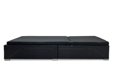 РЕГУЛИРУЕМЫЙ садовый шезлонг из ротанга Just Relax Черный, прочный