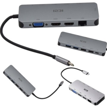 Dokovací Základna Pro Notebook Hiro, Stanice S Funkcí Nabíjení, Nabíjí Usb-c
