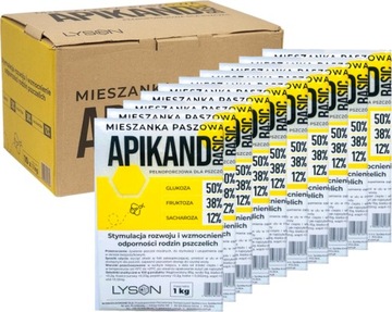 Apikand 10x1kg BASIC POKARM dla pszczół CIASTO