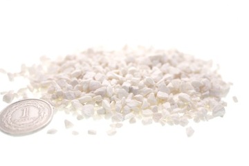 Żwirek kamień ozdobny śnieżno biały do las w słoiku akwarium szkła 2-4 mm
