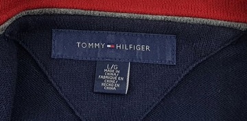 TOMMY HILFIGER GRANATOWY SWETER XL