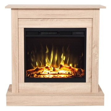 KOMINEK NA PRĄD LED AFLAMO VIGO DĄB SONOMA OBUDOWA Z WKŁADEM 1800 W