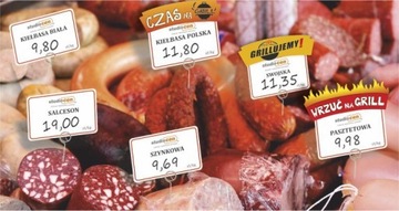 Nakładka reklamowa na cenówkę- CZAS NA GRILLA - 10 szt.