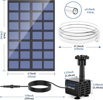 SOLARNA POMPA FONTANNOWA DO STAWU OGRODOWEGO DIY
