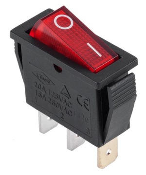Przełącznik wyłącznik ON-OFF 250V 15A czerwony