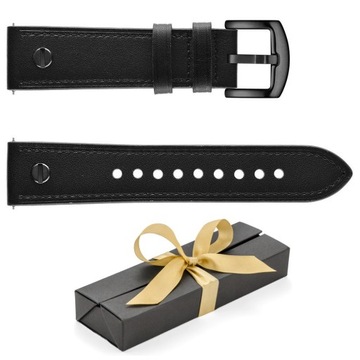 MĘSKI SKÓRZANY PASEK DO ZEGARKA SMARTWATCH 20MM TELESKOPY NA PREZENT