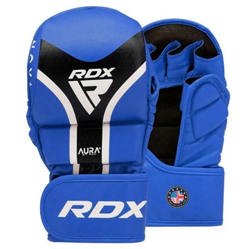 Перчатки ММА RDX T17 Aurora (синий/черный) [Размер: L]