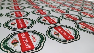 Wydruk NAKLEJKI REKLAMOWE, logo, dowolny nadruk