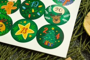 АДВЕНТ-КАЛЕНДАРЬ - СУМКИ + НАКЛЕЙКИ - НАБОР DIY XXL - EKO ALLBAG