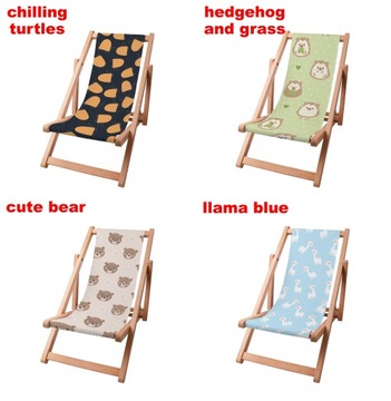 Классический деревянный складной детский пляжный шезлонг с регулируемой спинкой
