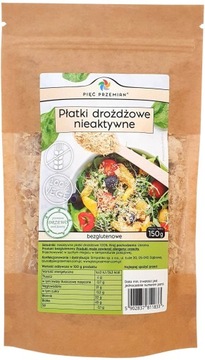 Płatki Drożdżowe nieaktywne Bezglutenowe dla wegan VEGE wegańskie 150g Pięć