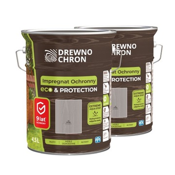 Drewnochron Impregnat ochronny do drewna Eco&Protection popielaty 9L
