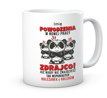 Prezent na pożegnanie współpracownika. Kubek 330 ml nadruk tekstu grafiki.