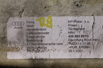 AUDI R8 420 06- TLUMENÍ POD KOBEREC 420863901D