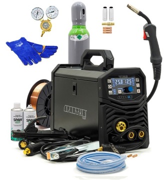 ZESTAW SPARTUS Spawarka MIGOMAT EasyMIG 210 LED 200A MIG DRUT REDUKTOR
