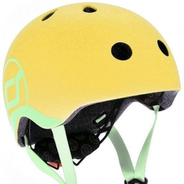 КОМПЛЕКТ Scoot And Ride Lemon и самокат 2 в 1 + ШЛЕМ со светодиодной подсветкой XXS - S 1+