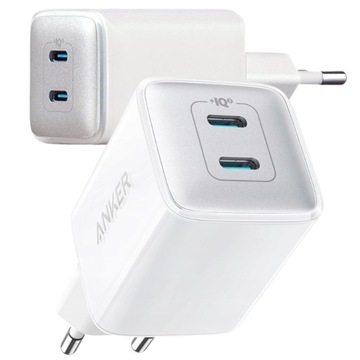 Szybka Ładowarka sieciowa Anker PowerPort III 40W 2xUSB-C PowerIQ 3.0 Biała