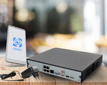 РЕГИСТРАТОР IP-КОММУТАТОРА POE ДЛЯ 4 КАМЕР МАКС. 8MPX