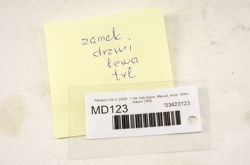 MD123 RENAULT CLIO V ZÁMEK DVEŘE LEVÝ ZADNÍ HB