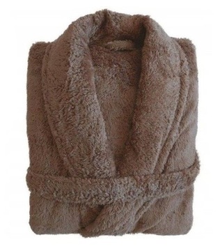 ANDROPOL ПЛОТНЫЙ ТЕПЛЫЙ ЭЛЕГАНТНЫЙ ЖЕНСКИЙ ХАЛАТ БЕЗ КАПЮШОНА HOTEL SPA L