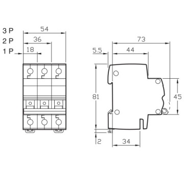 Автоматический выключатель 2P B 16A 6kA AC iC60N-B16-2
