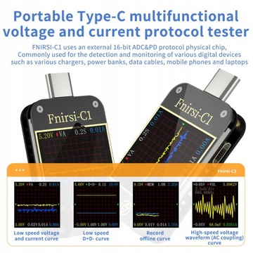 FNIRSI-C1 Тип C PD-триггер USB-тестер напряжения