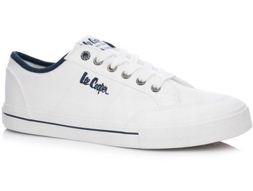 LEE COOPER MĘSKIE TRAMPKI NISKIE BIAŁE r. 44